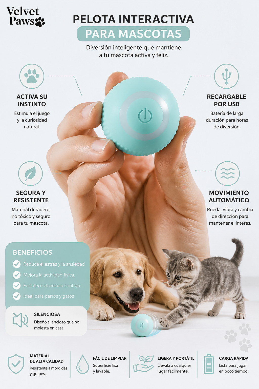 Pelota inteligente para tu mascota